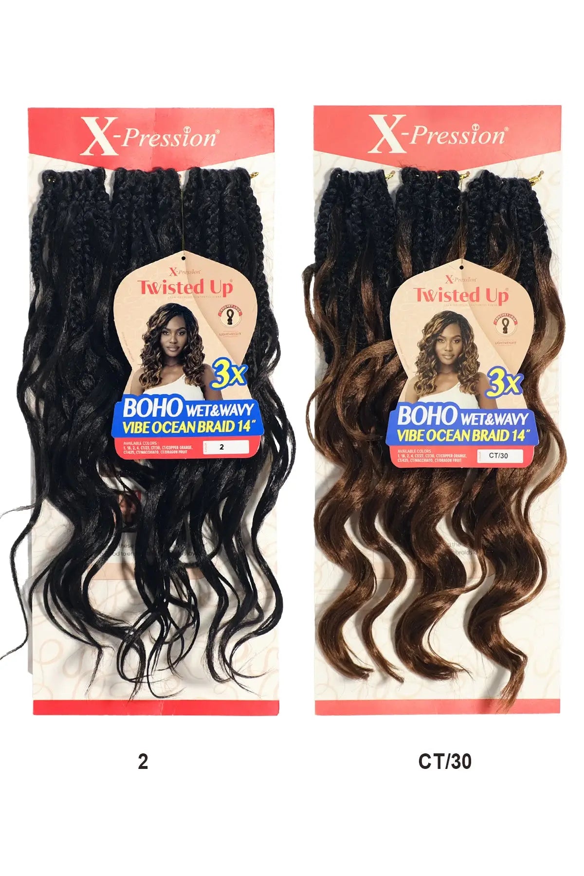 OUTRE X-PRESSION TWISTED UP 3X BOHO WET&WAVY  - VIBE OCEAN 14" OUTRE