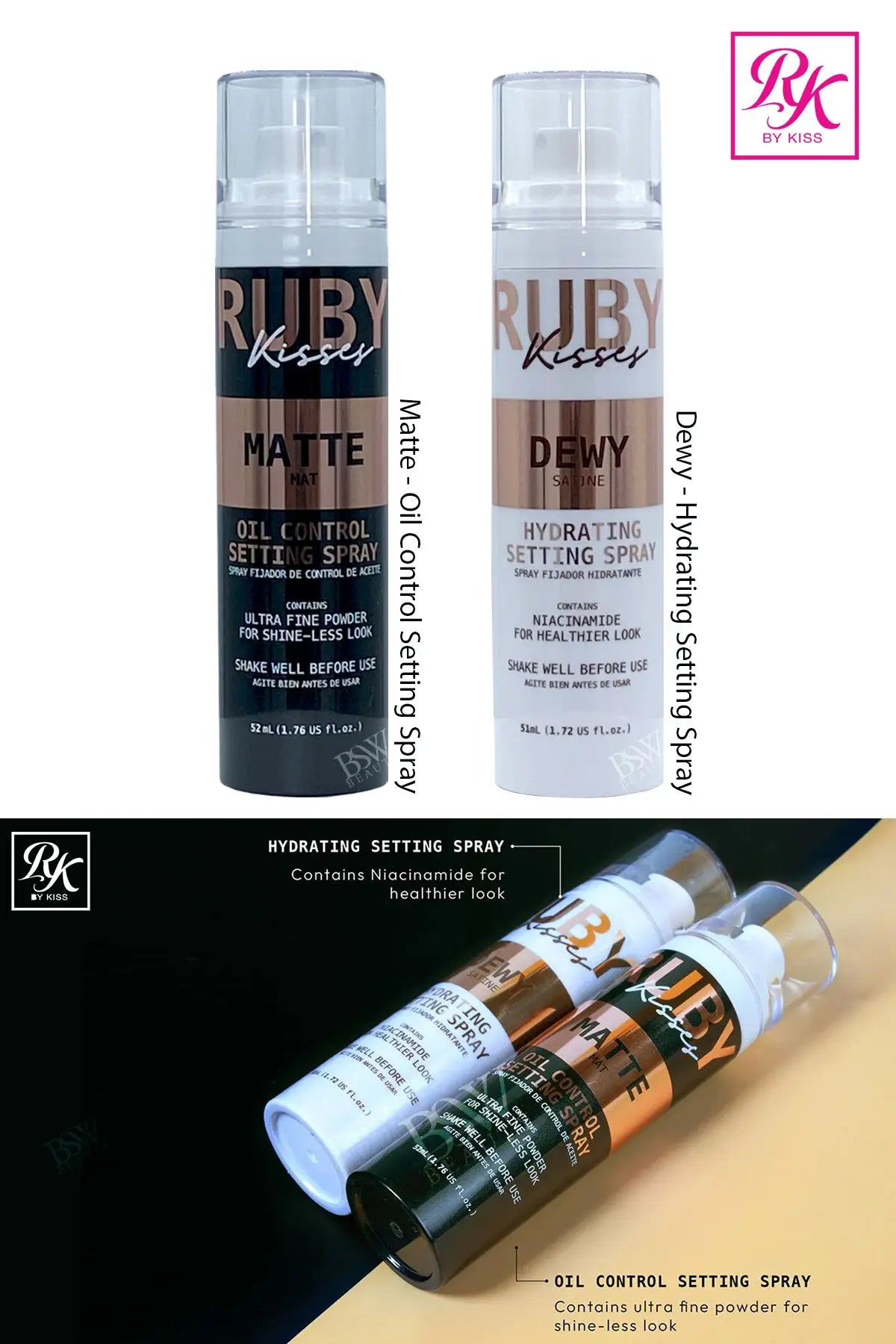 RUBY KISS BY KISS NEVER TOUCH UP SETTING SPRAY - BSW BEAUTY CANADA