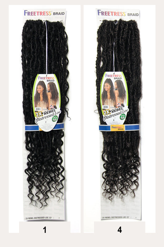 SHAKE N GO PRE-LOOPED CROCHET BRAID - 2X REBEL DISTRESSED LOC 22" - BSW BEAUTY CANADA
