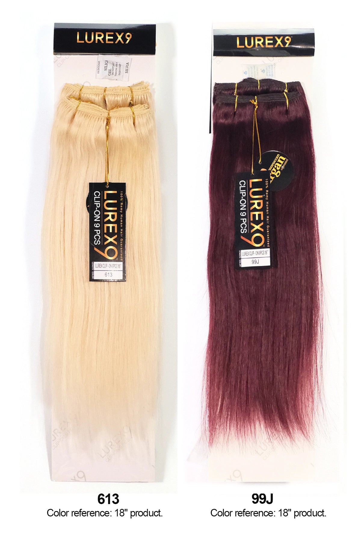 ZURY LUREX 9 EXTENSION À CLIPS 9 PIÈCES LISSE 22"