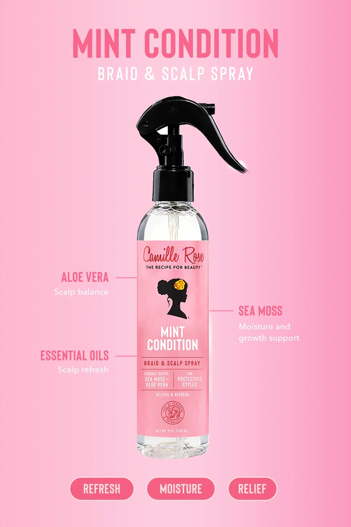 [REGISTER] CAMILLE ROSE MINT CONDITION BRAID & SCALP SPRAY !