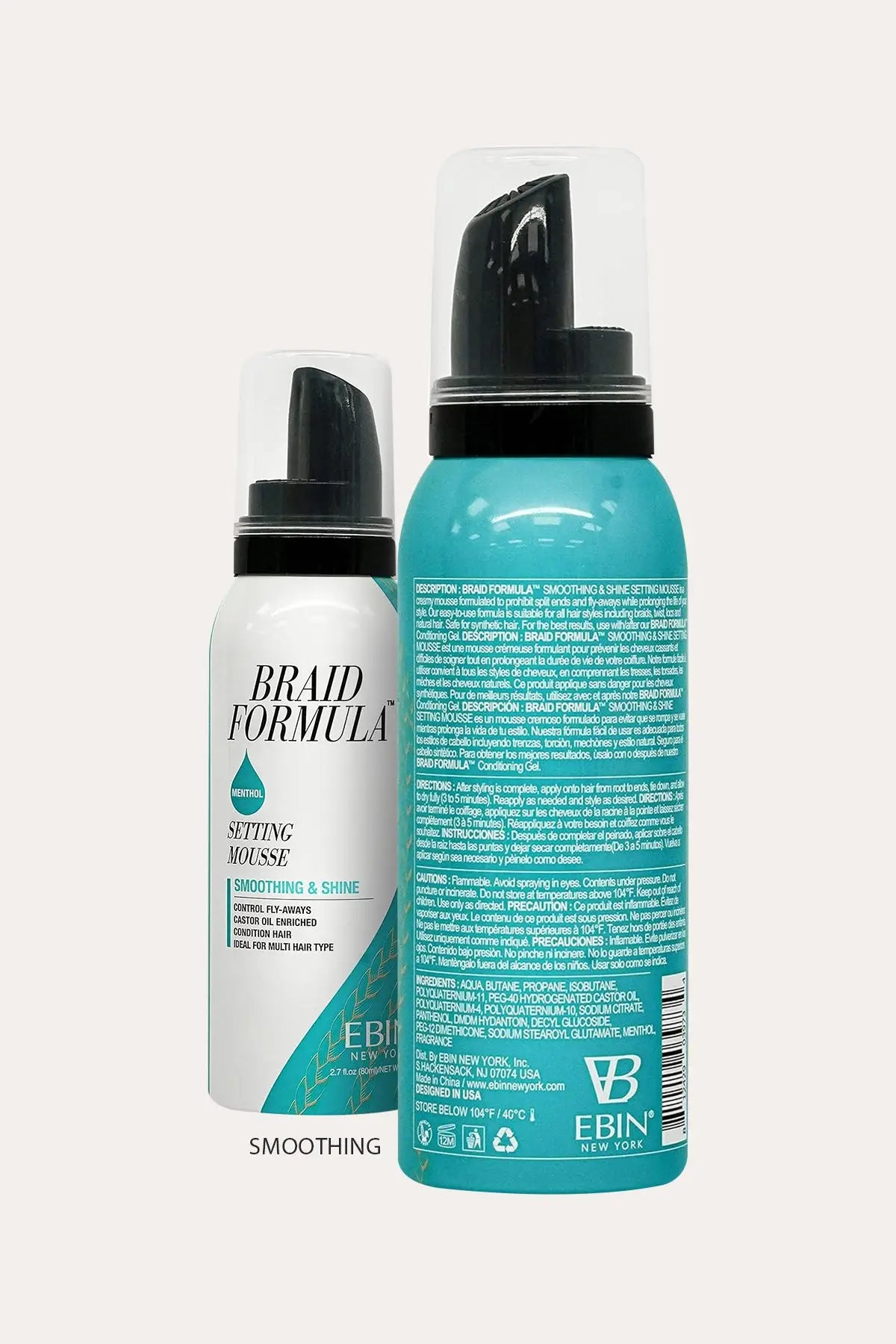 EBIN NEW YORK BRAID FORMULA SETTING MOUSSE 2.7oz