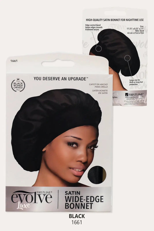 EVOLVE SATIN WIDE EDGE BONNET FIRSTLINE