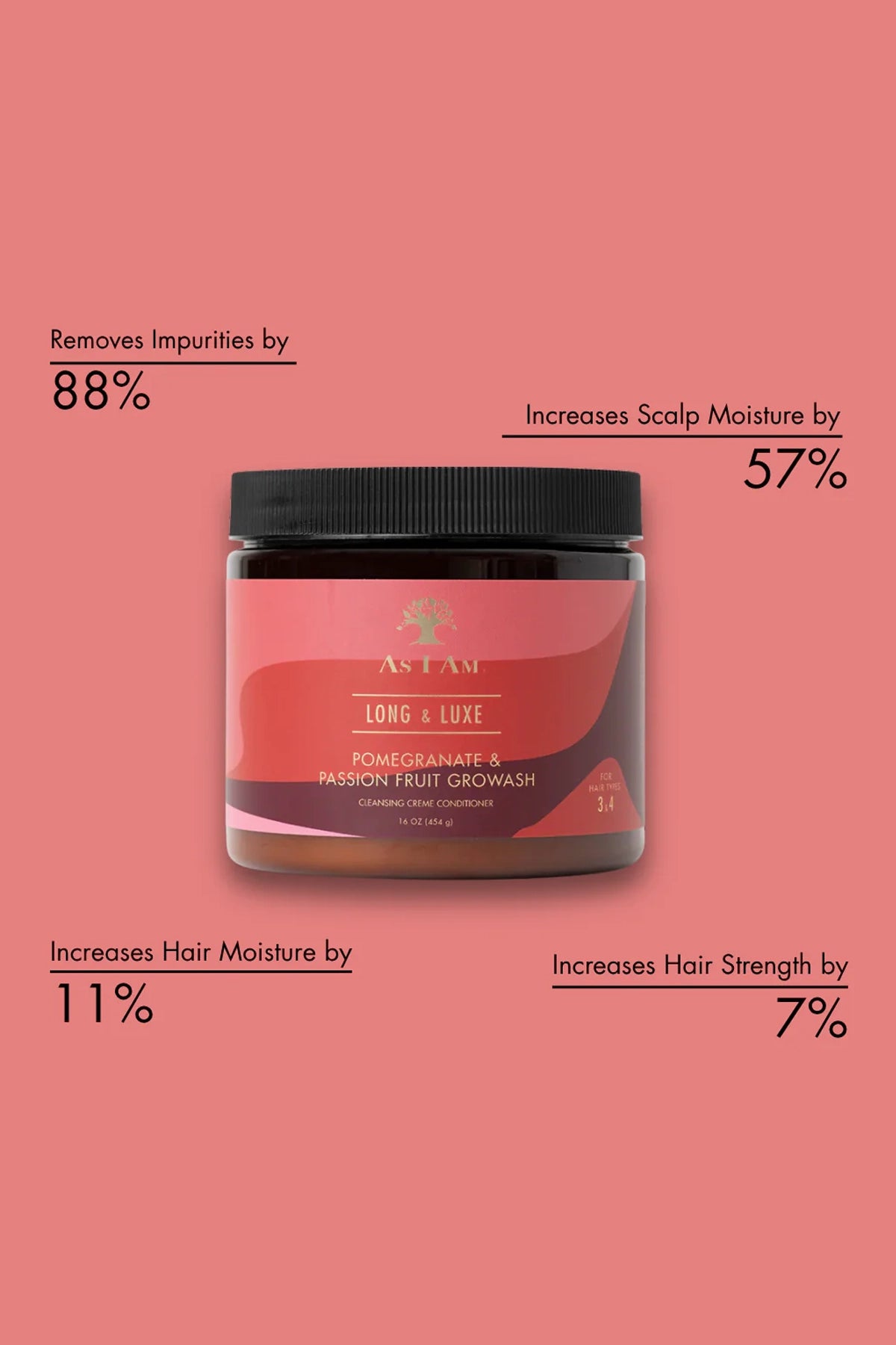 AS I AM ASIAM LONG&LUXE GROWASH 16OZ