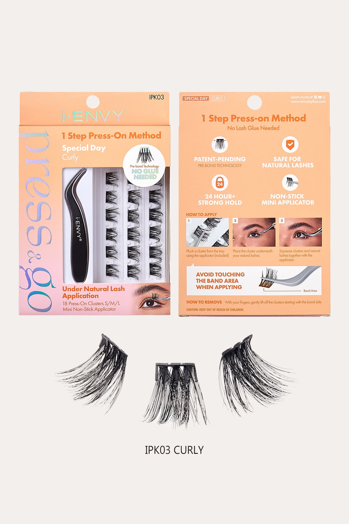 I ENVY PRESS & Go SELF ADHESIVE EYELASHES KIT - BSW BEAUTY CANADA