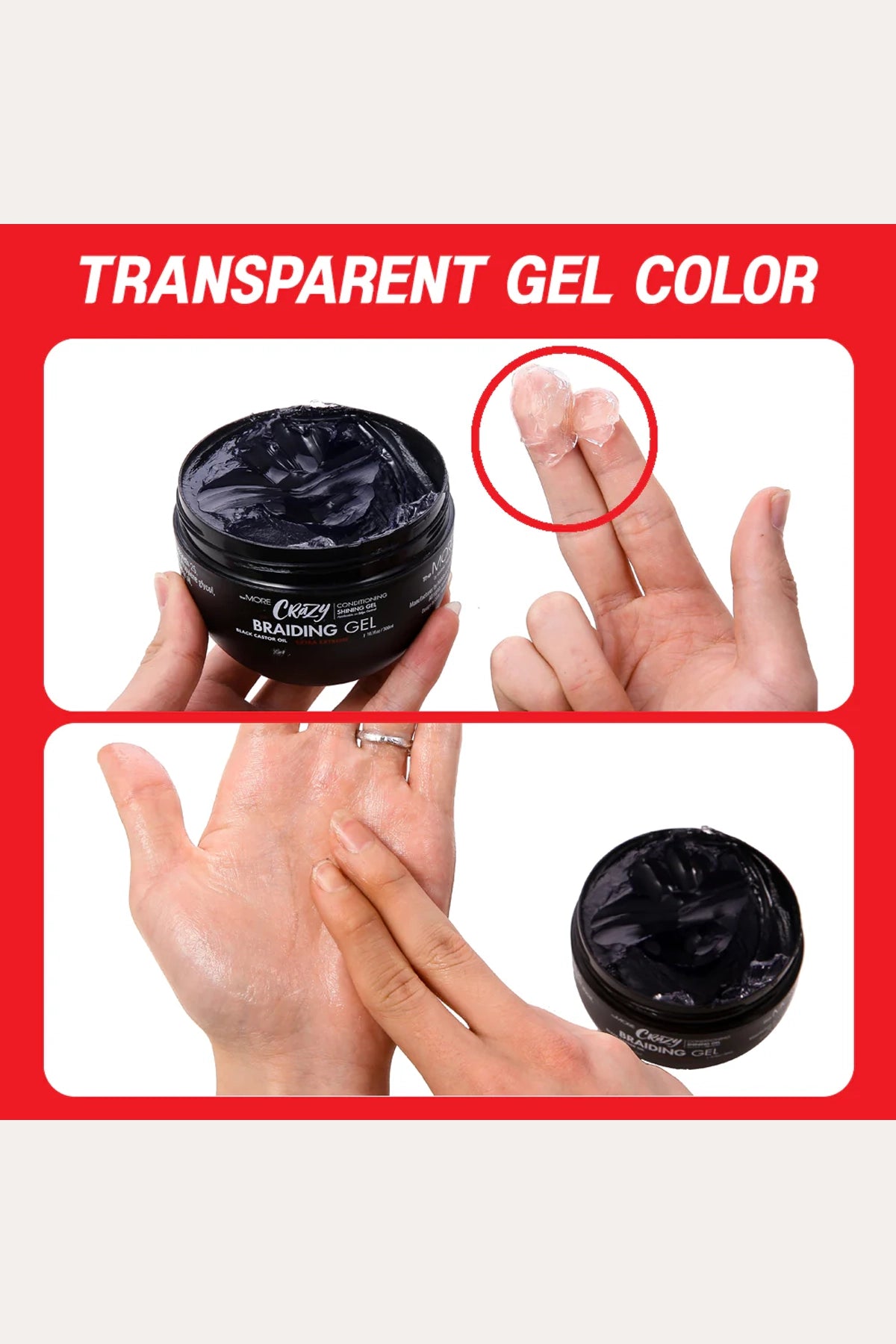THE MORE CRAZY BRAIDING GEL EXTRA EXTREME HOLD