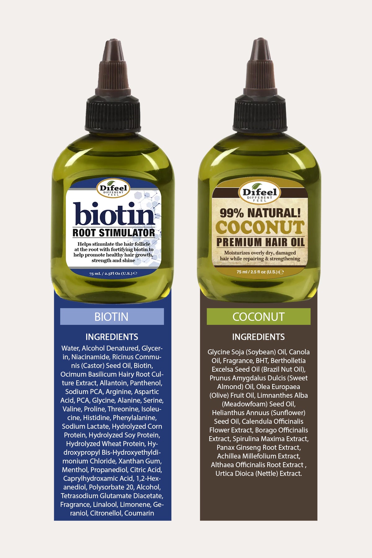 DIFEEL 99% NATURAL PREMIUM HAIR OIL 2.5oz