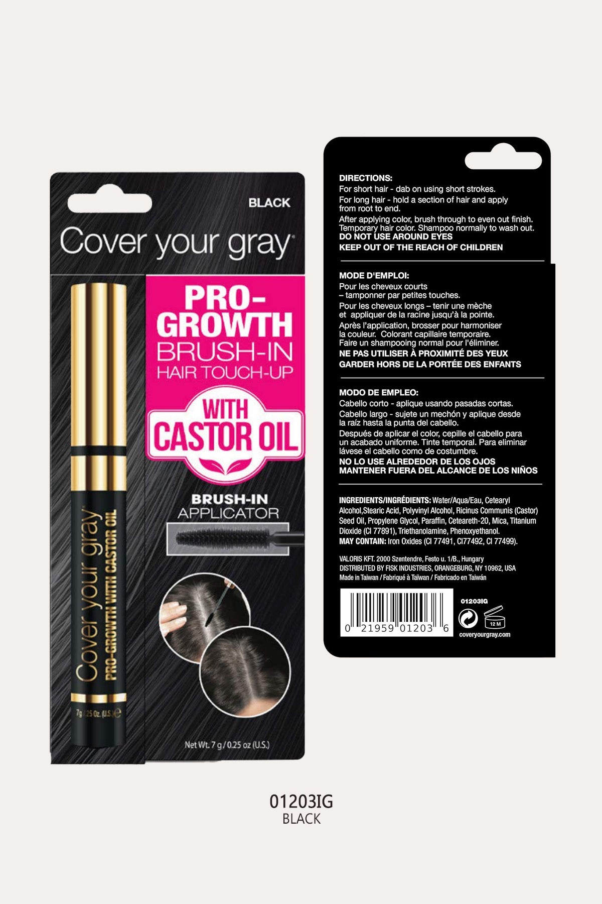 COVER YOUR GRAY PRO-GROWTH BRUSH-IN HAIR TOUCH-UP - BSW BEAUTY CANADA