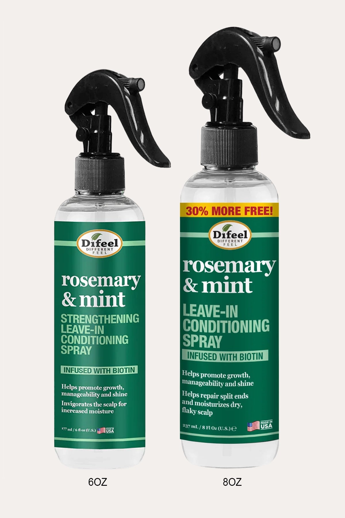 !DIFEEL VAPORISATEUR CAPILLAIRE SANS RINÇAGE À LA MENTHE ET AU ROMARIN 177ml