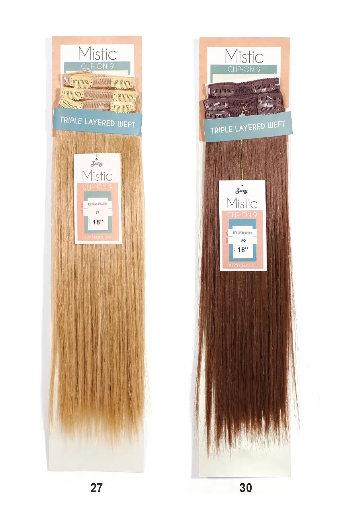 ZURY MISTIC CLIP-ON 9PC 18" Zury