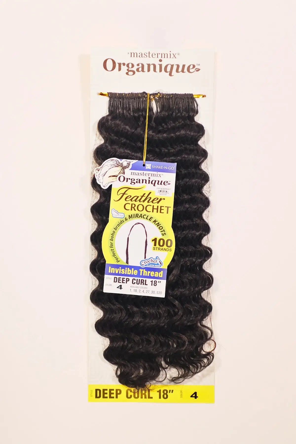 SHAKE N GO ORGANIQUE FEATHER CROCHET - DEEP CURL 18
