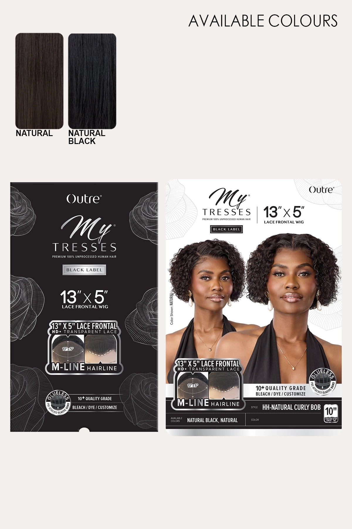 OUTRE MY TRESSES BLACK LABEL 13X5 HD LACE FRONTAL WIG - NATURAL CURLY BOB