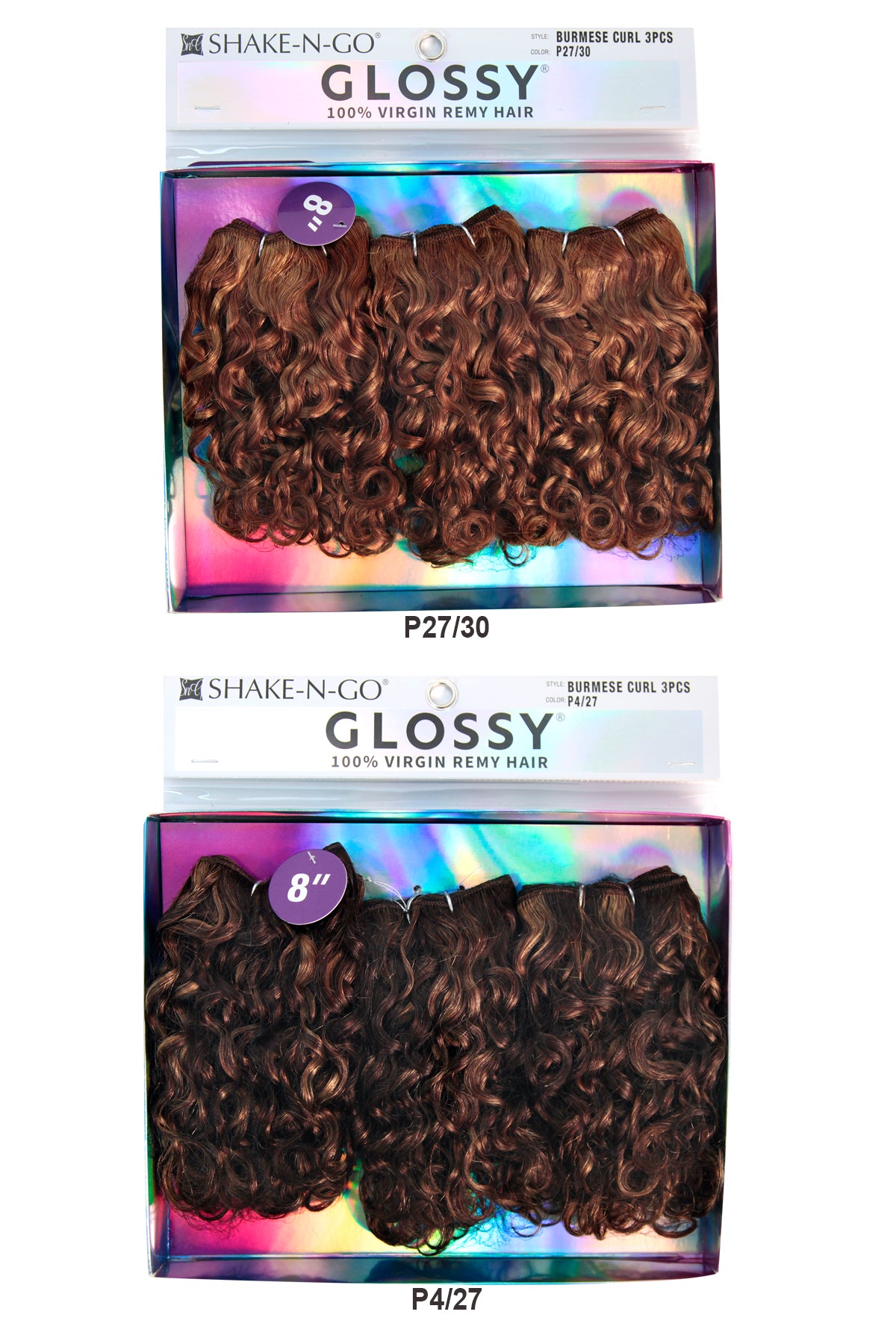 SHAKE N GO GLOSSY 100% VIRGIN REMY HAIR WEAVE - BURMESE CURL 3PCS - BSW BEAUTY CANADA