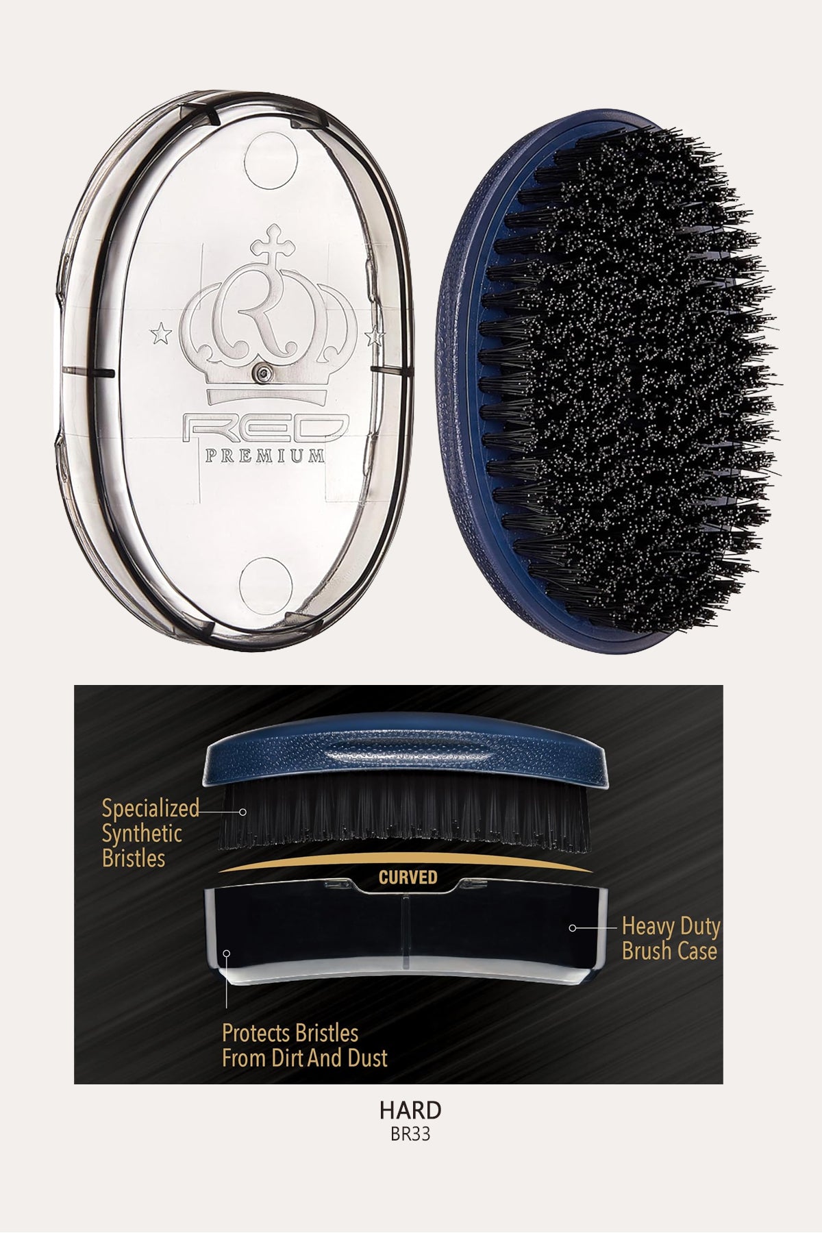 RED BY KISS PREMIUM POCKET WAVE BOW WOW CURVED PALM BRUSH - BSW BEAUTY CANADA