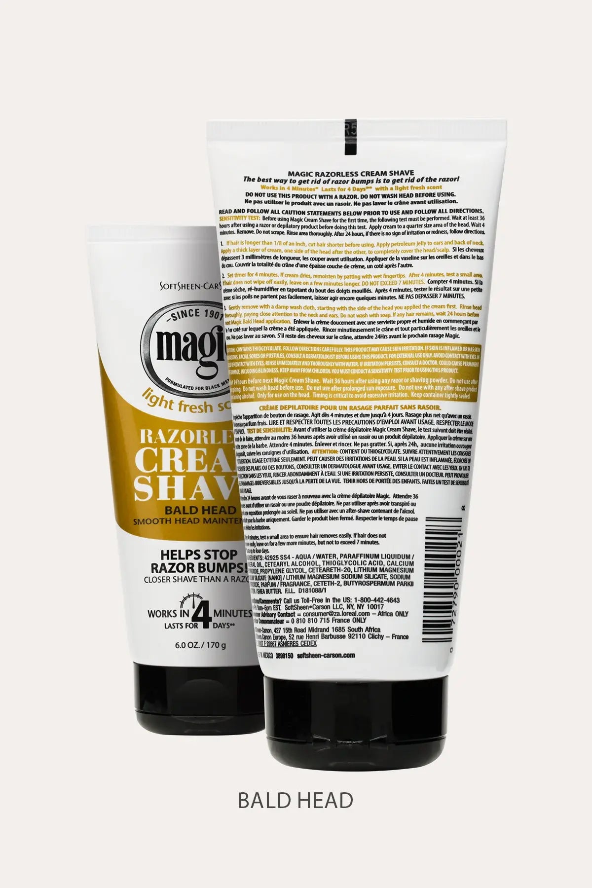 MAGIC RAZORLESS CREAM SHAVE 6oz - BSW BEAUTY CANADA