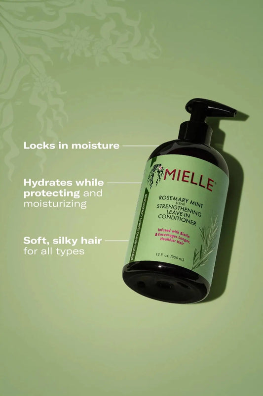 MIELLE ROSEMARY MINT STRENGTHENING LEAVE-IN CONDITIONER 12oz MIELLE ORGANICS