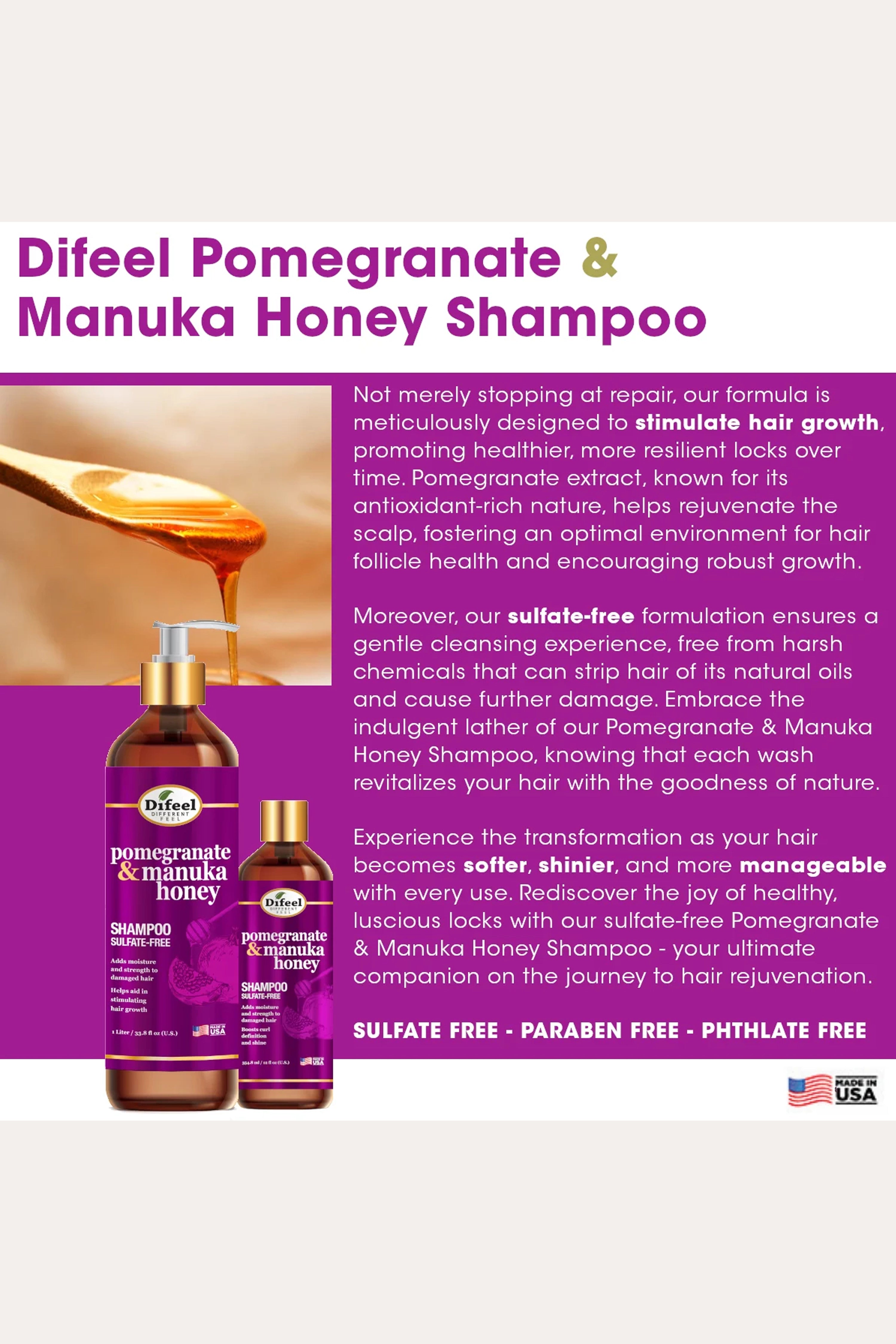 Shampooing au miel de Manuka DIFEEL