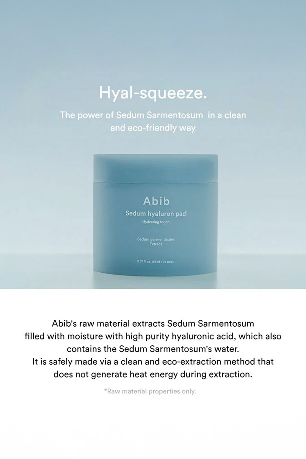 ABIB SEDUM HYALURON PAD HYDRATING TOUCH
