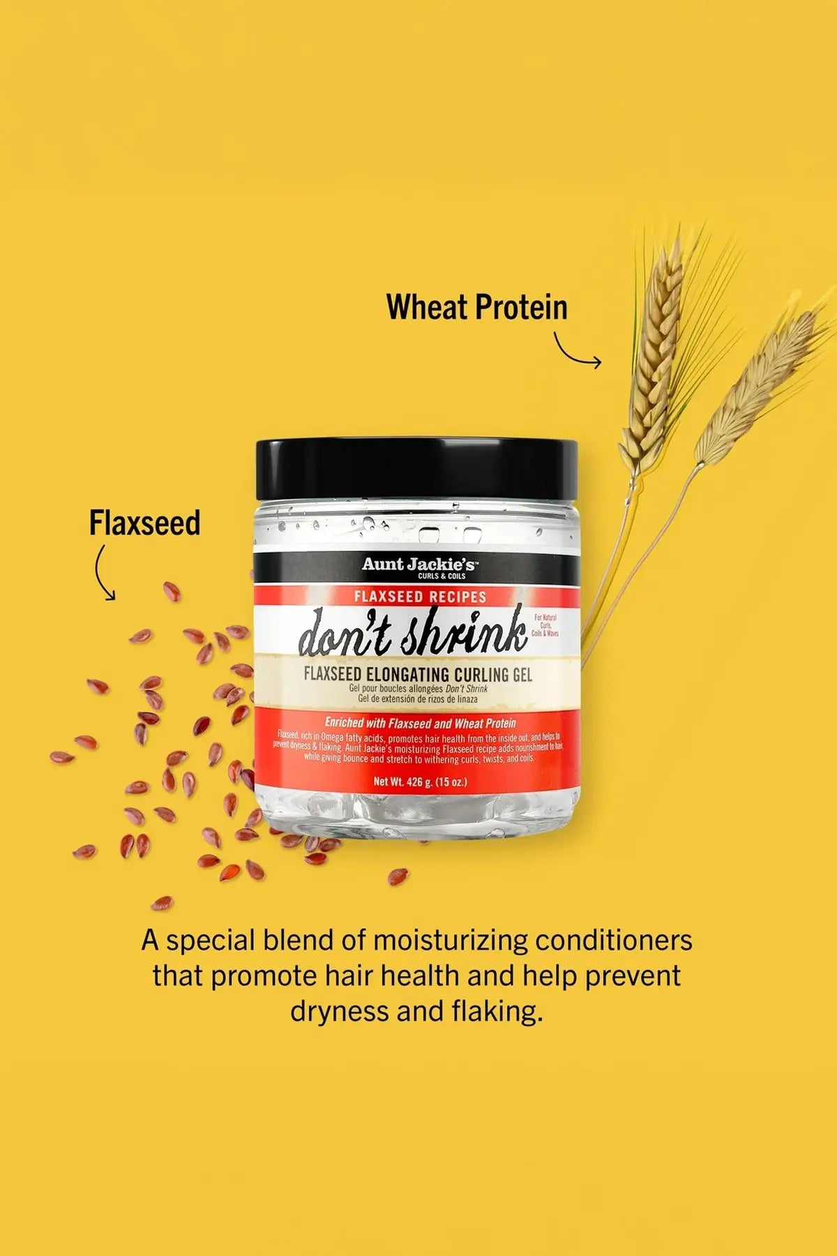 AUNT JACKIES DON'T SHRINK FLAXSEED ELONGATING CURLING GEL AUNT JACKIE'S