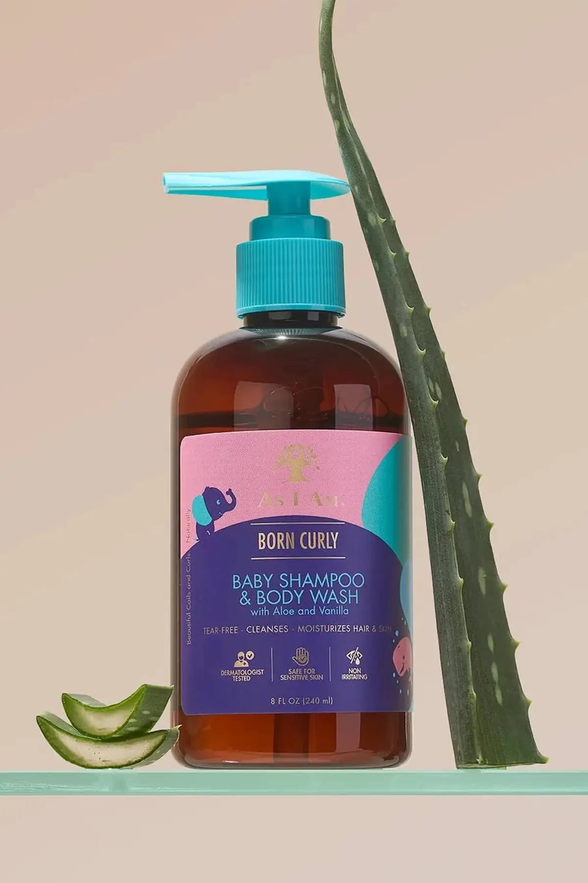 AS I AM BORN CURLY BABY SHAMPOO & BODY WASH 8oz AS I AM