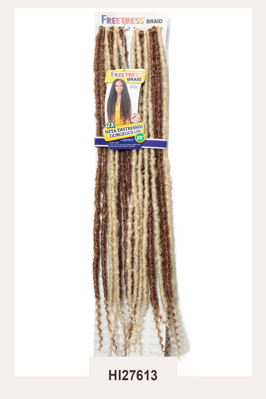 SHAKE N GO FREETRESS CROCHET BRAID 2X - NITA DISTRESSED GORGEOUS LOC 26" - BSW BEAUTY CANADA