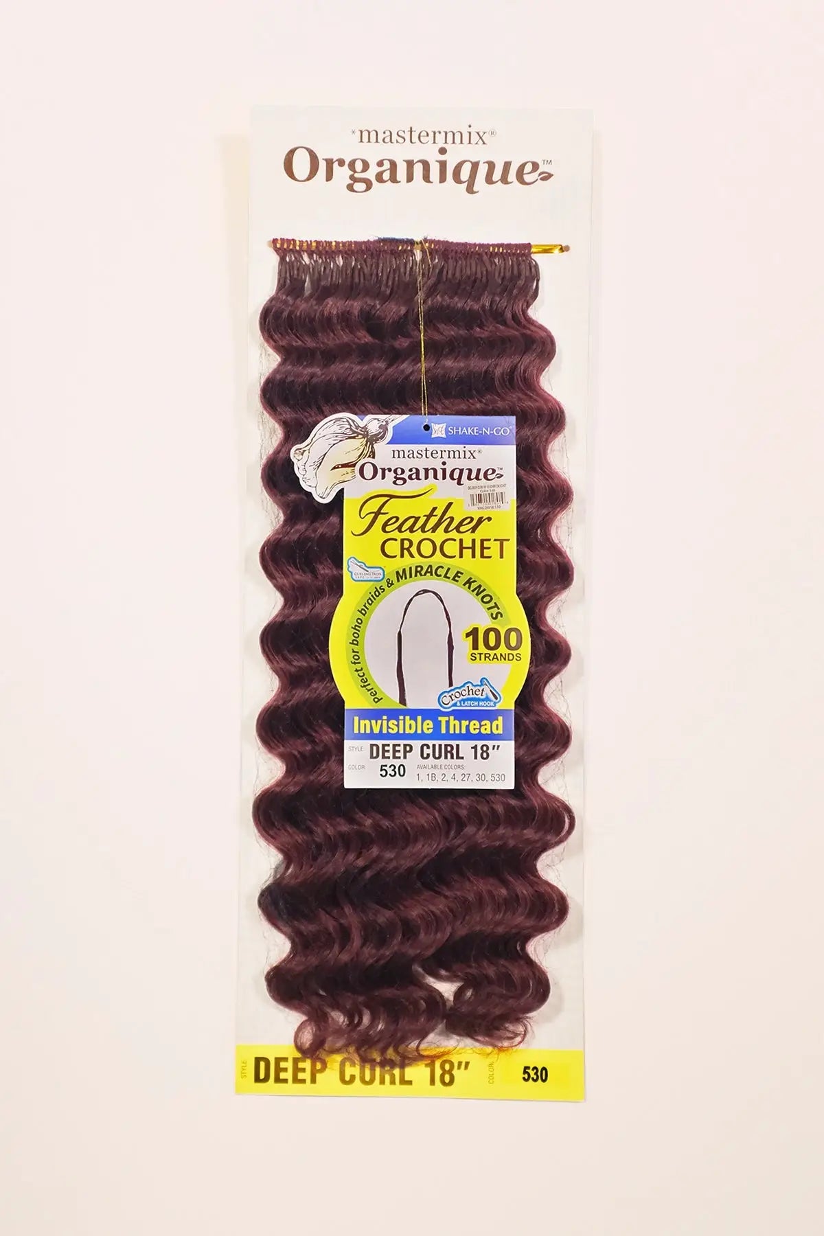 SHAKE N GO ORGANIQUE FEATHER CROCHET - DEEP CURL 18