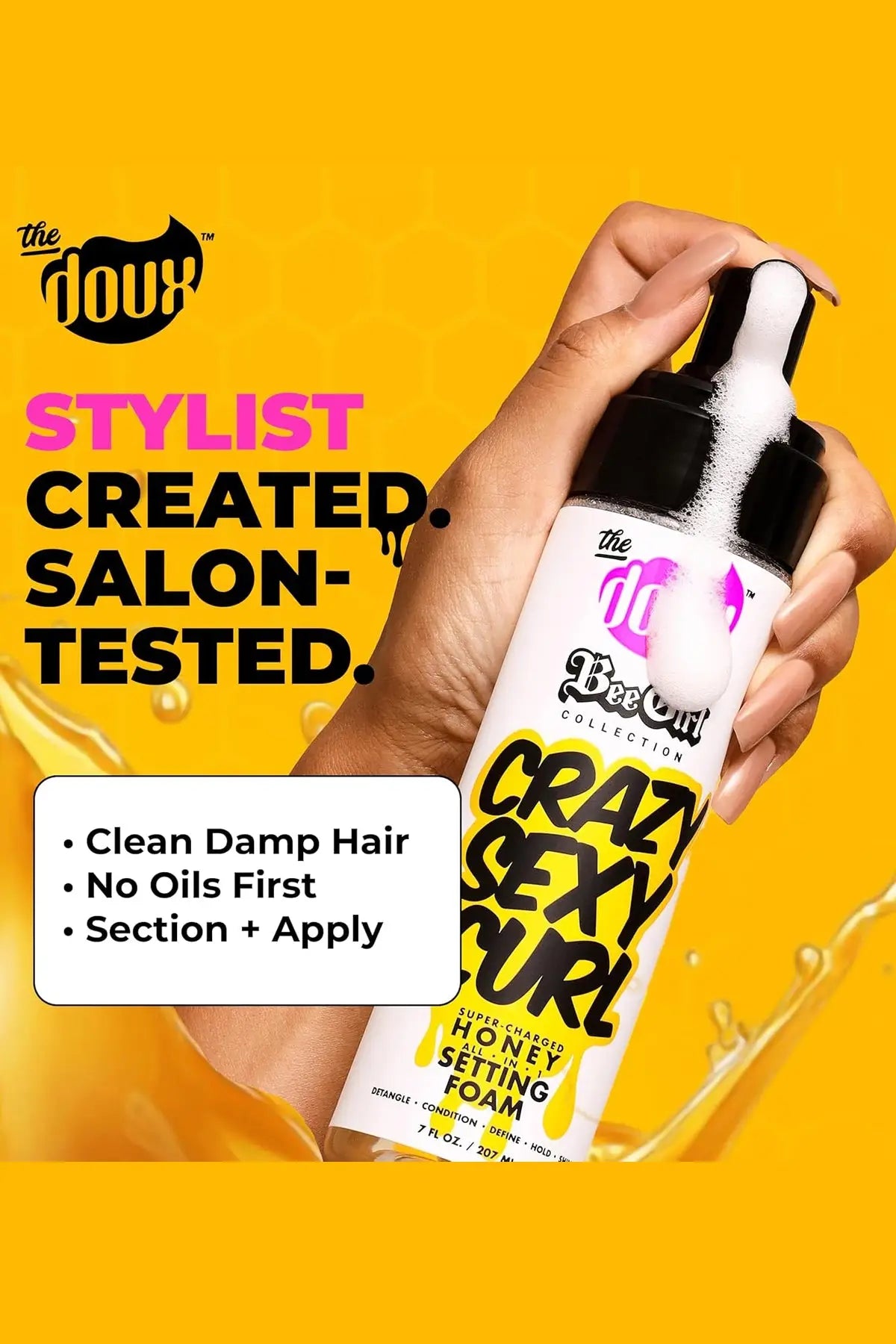 THE DOUX CRAZY SEXY CURL HONEY SETTING FOAM THE DOUX