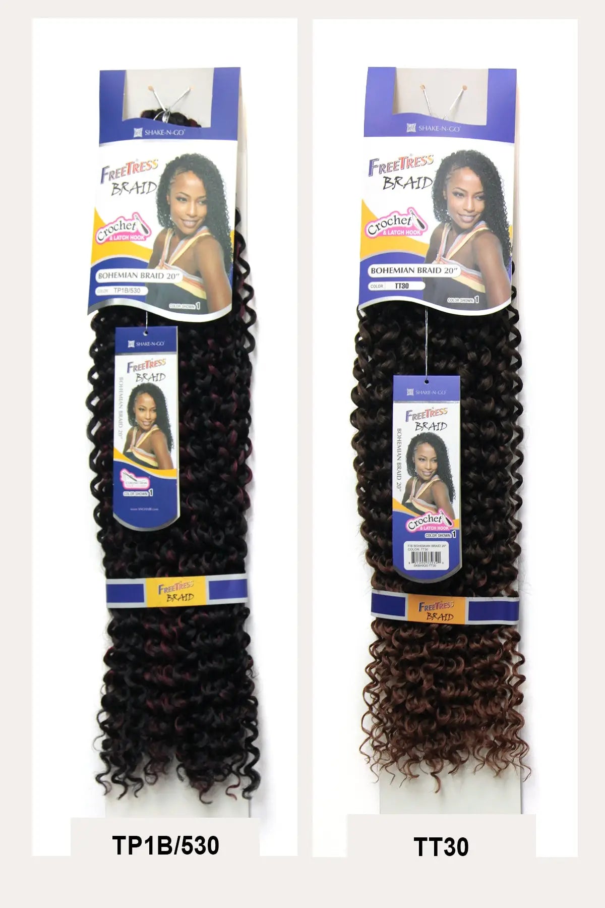 SHAKE N GO FREETRESS CROCHET BRAID BOHEMIAN BRAID 20"