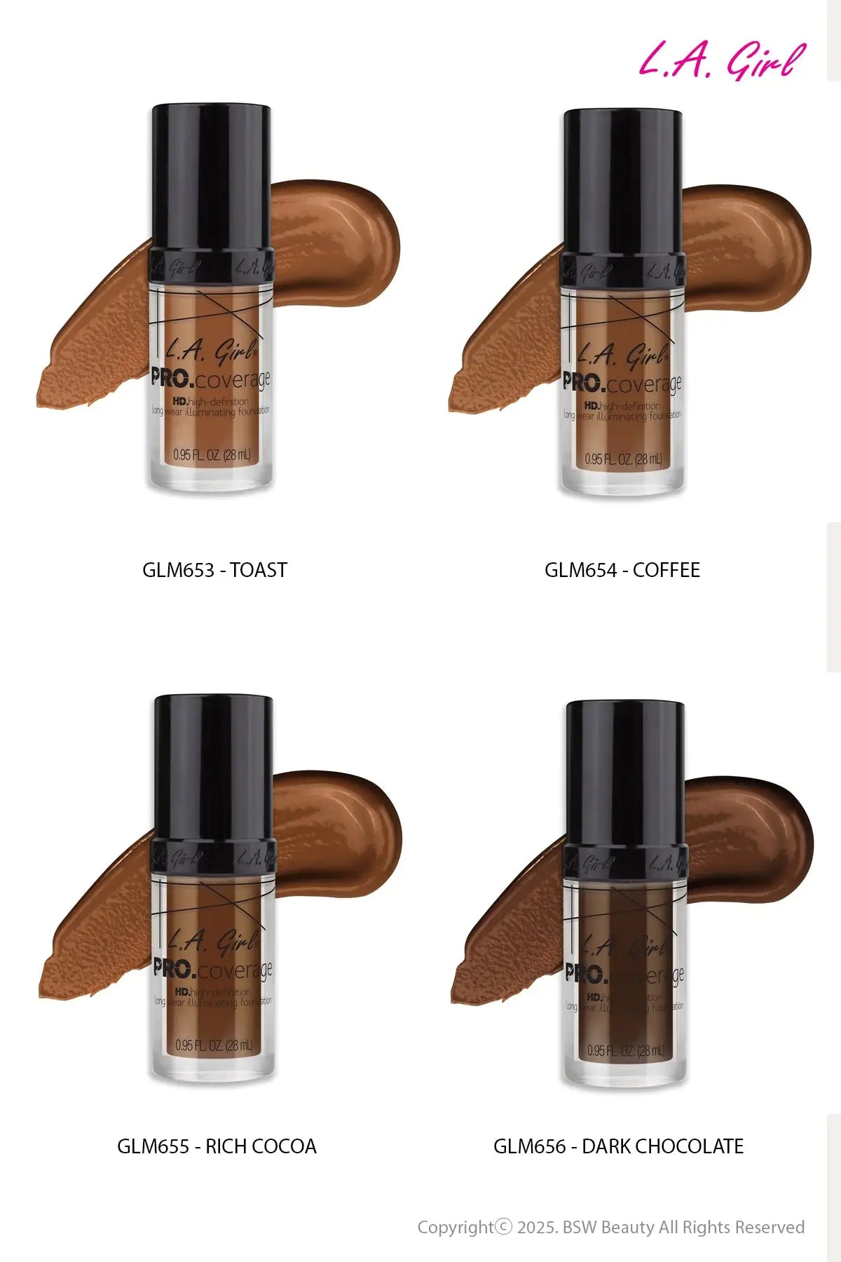 L.A GIRL PRO COVERAGE ILLUMINATING FOUNDATION 0.95oz