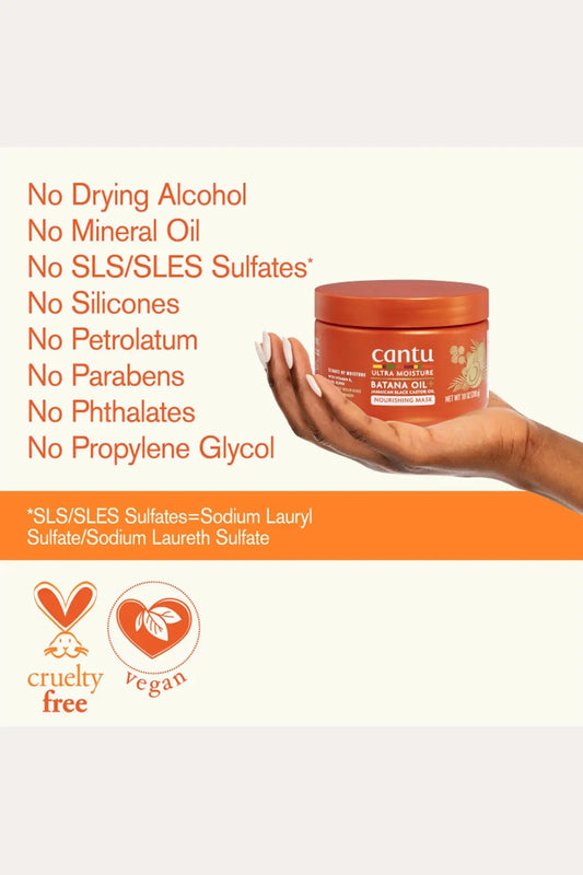 CANTU ULTRA MOISTURE BATANA OIL NOURISHING HAIR MASK 10oz CANTU