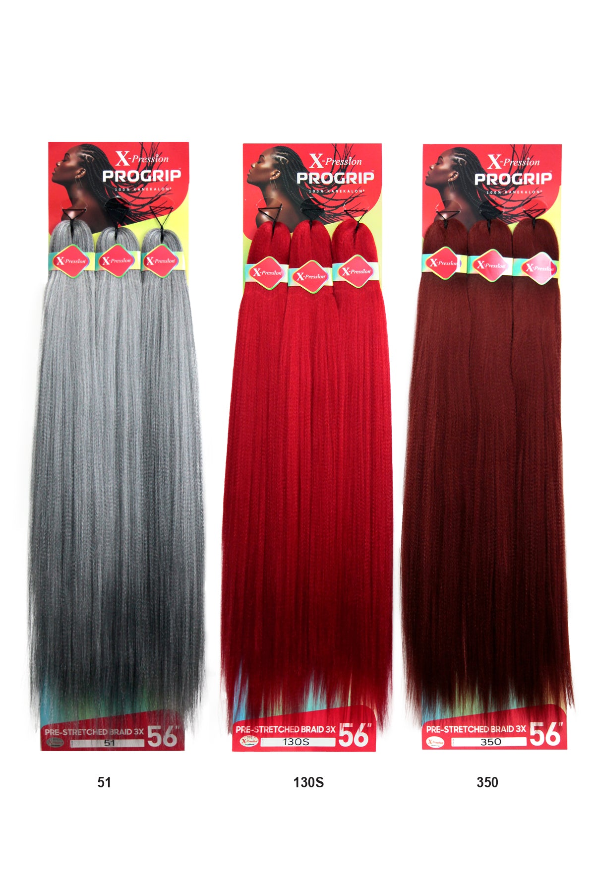 OUTRE X-PRESSION 3X PROGRIP PRE-STRETCHED BRAID 56