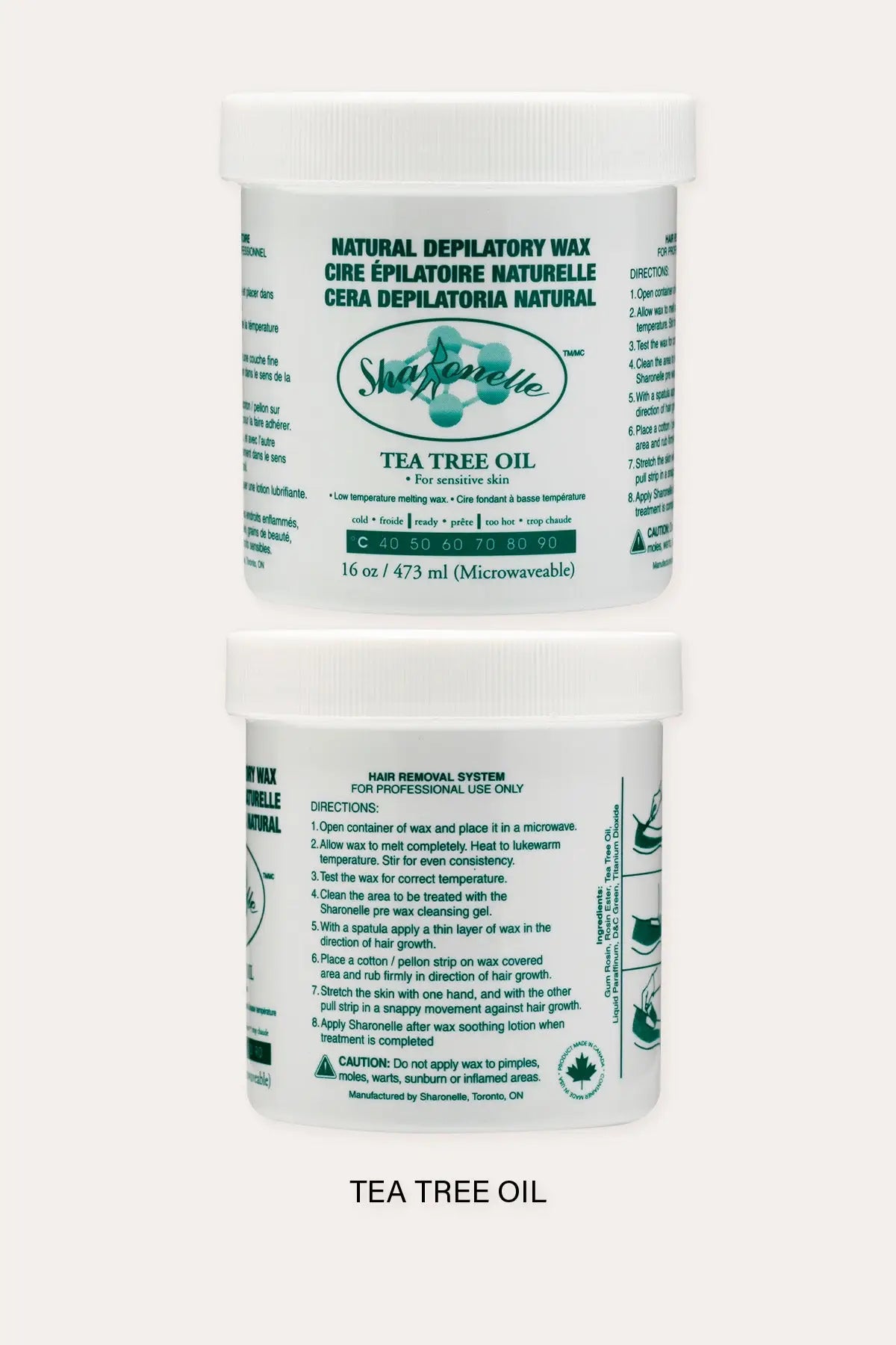 SHARONELLE MICROWAVE NATURAL DEPILATORY WAX 16oz SHARONELLE