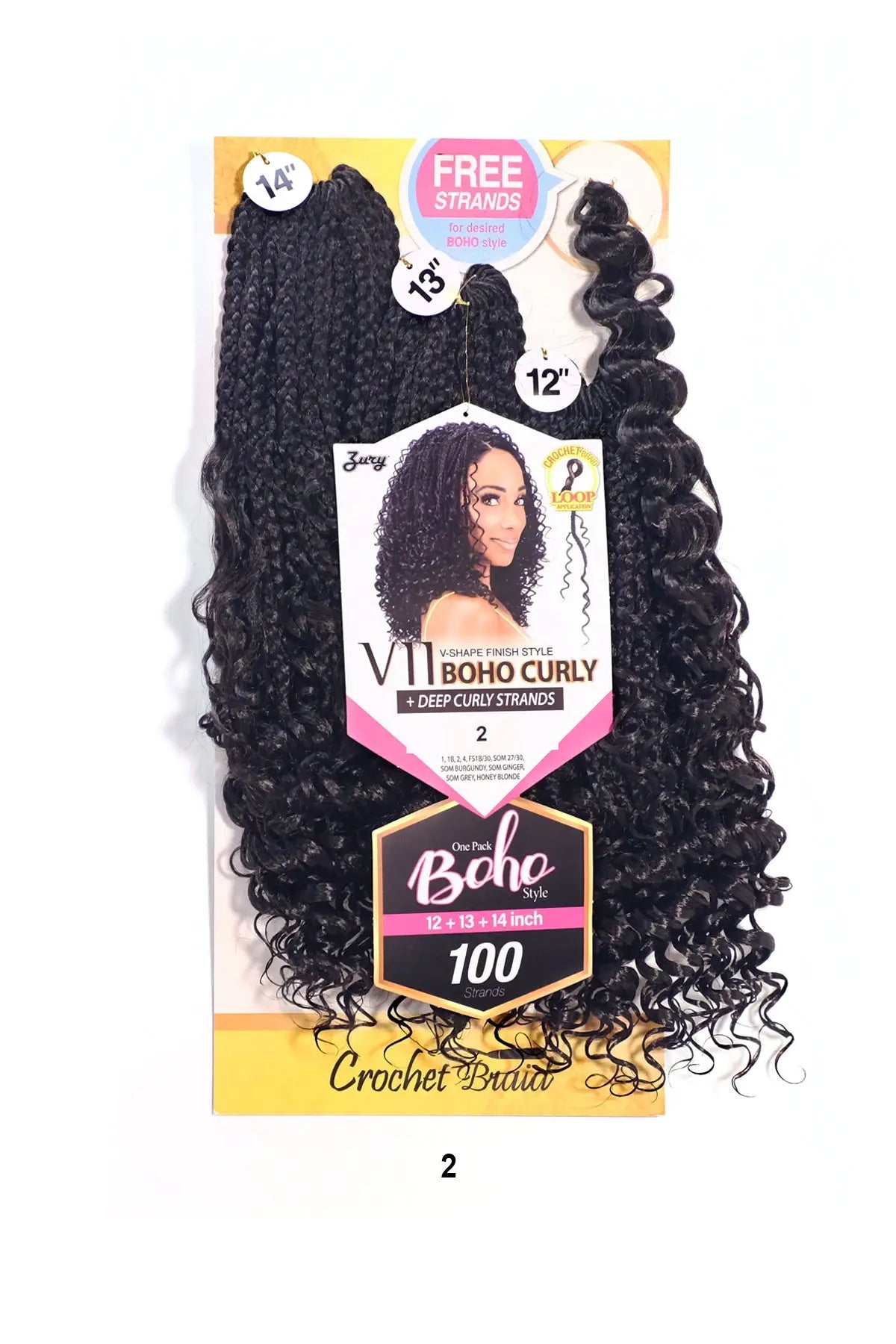 ZURY CROCHET BRAID V11 BOHO CURLY (12"+13"+14") ROYAL
