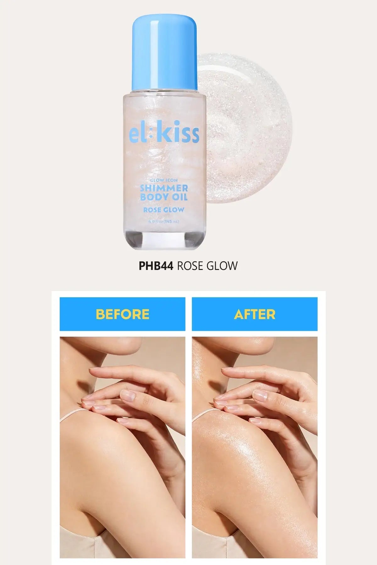 RED EL KISS GLOW ICON SHIMMER HAIR & BODY OIL 3.38oz (4 Shades)