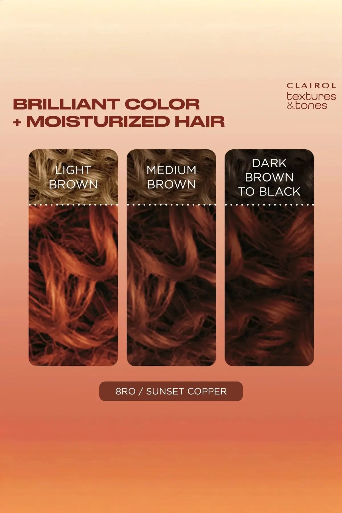 CLAIROL TEXTURES & TONES PERMANENT HAIR COLOR DYE KIT