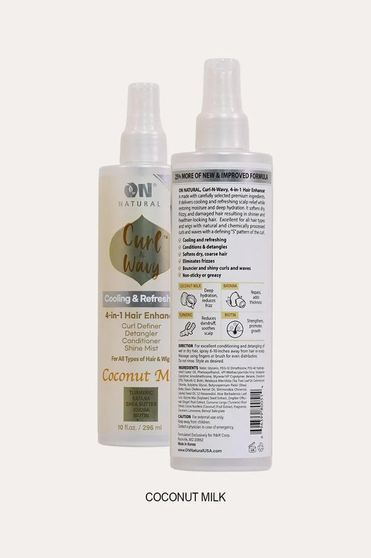 ON NATURAL 4 IN 1 HAIR ENHANCER 10oz ON NATURAL