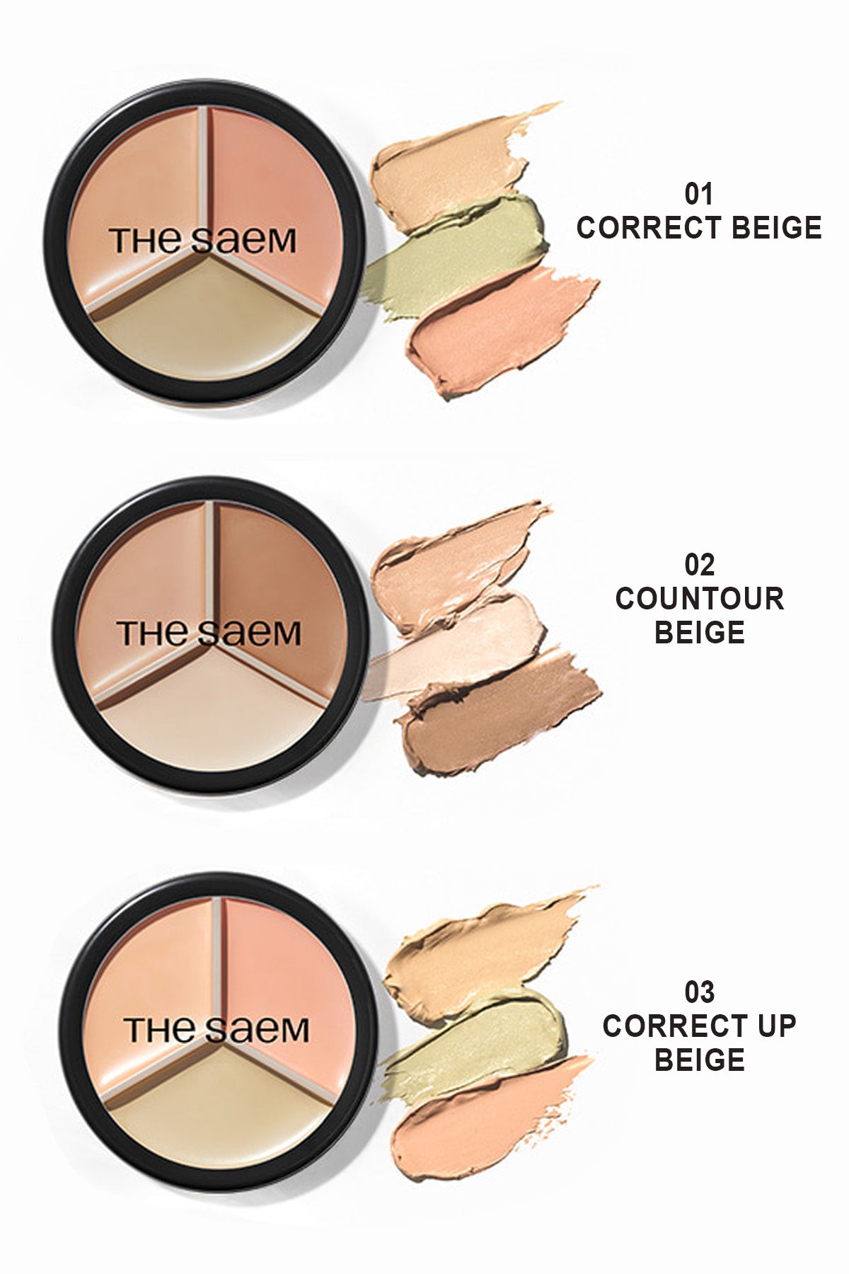 THE SAEM COVER PERFECTION TRIPLE POT CONCEALER