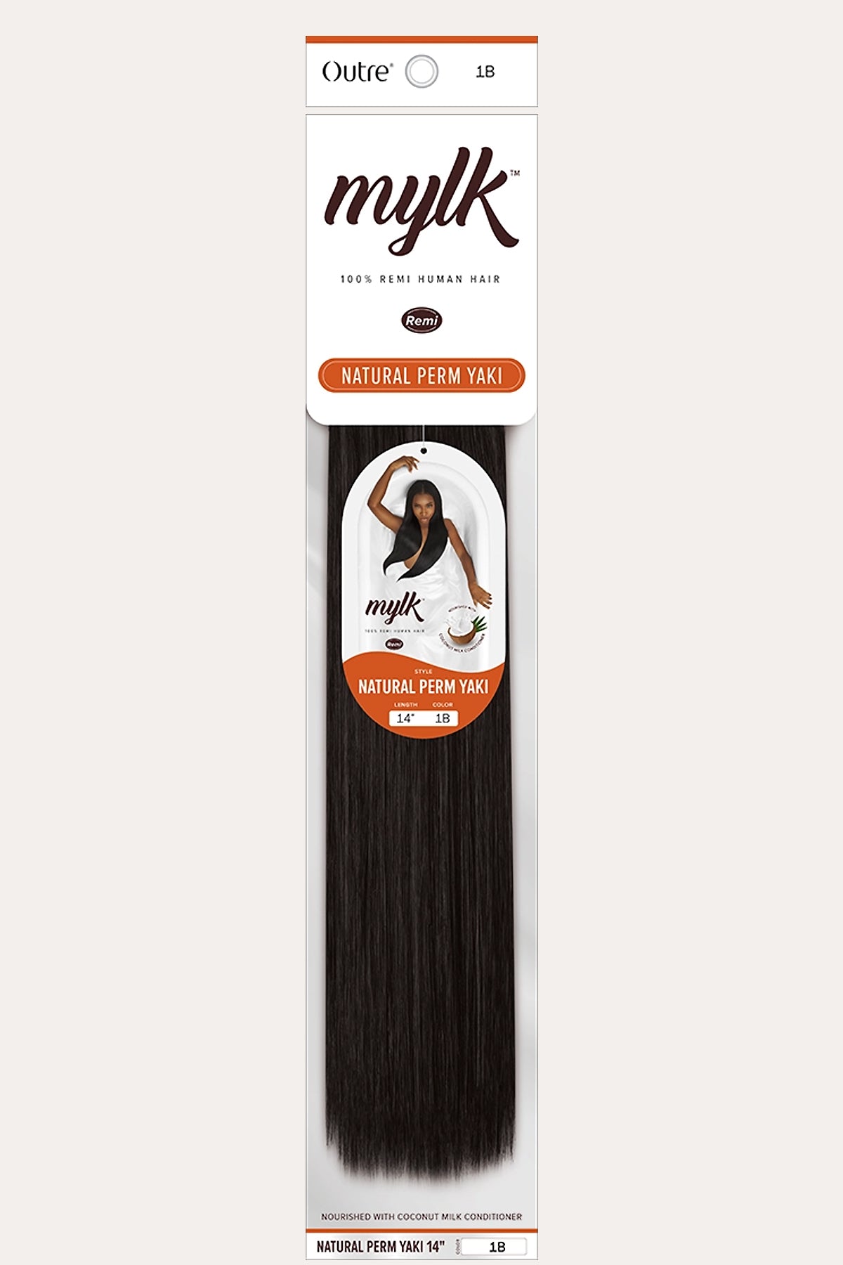 OUTRE MYLK 100% REMI HUMAN HAIR - NATURAL PERM YAKI 14" - BSW BEAUTY CANADA
