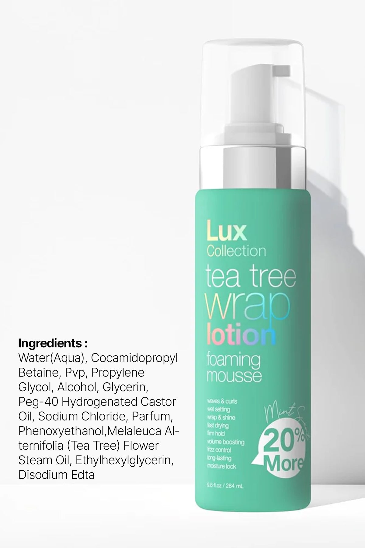 LUX COLLECTION WRAP LOTION FOAMING MOUSSE  - 4 TYPES - BSW BEAUTY CANADA