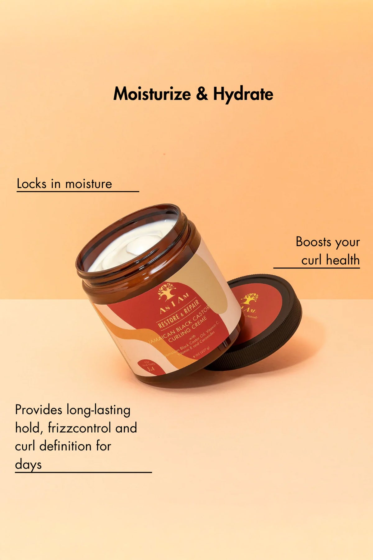 AS I AM JAMAICAN BLACK CASTOR OIL CURLING CRÈME 8oz - BSW BEAUTY CANADA