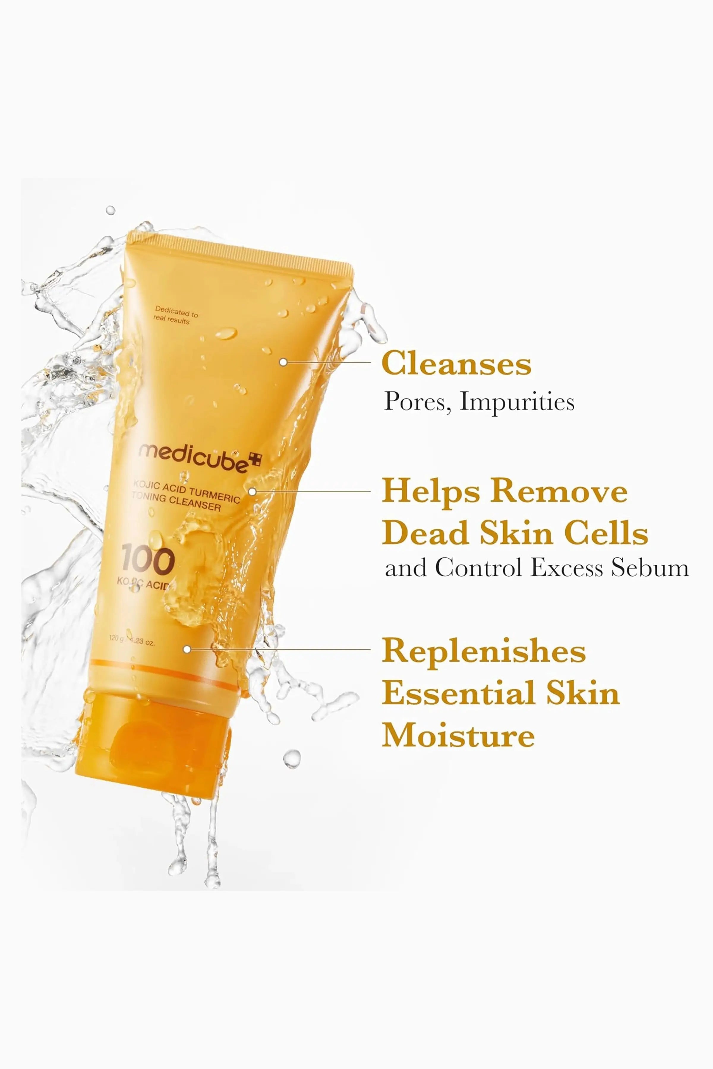 MEDICUBE KOJIC ACID TURMERIC TONING CLEANSER