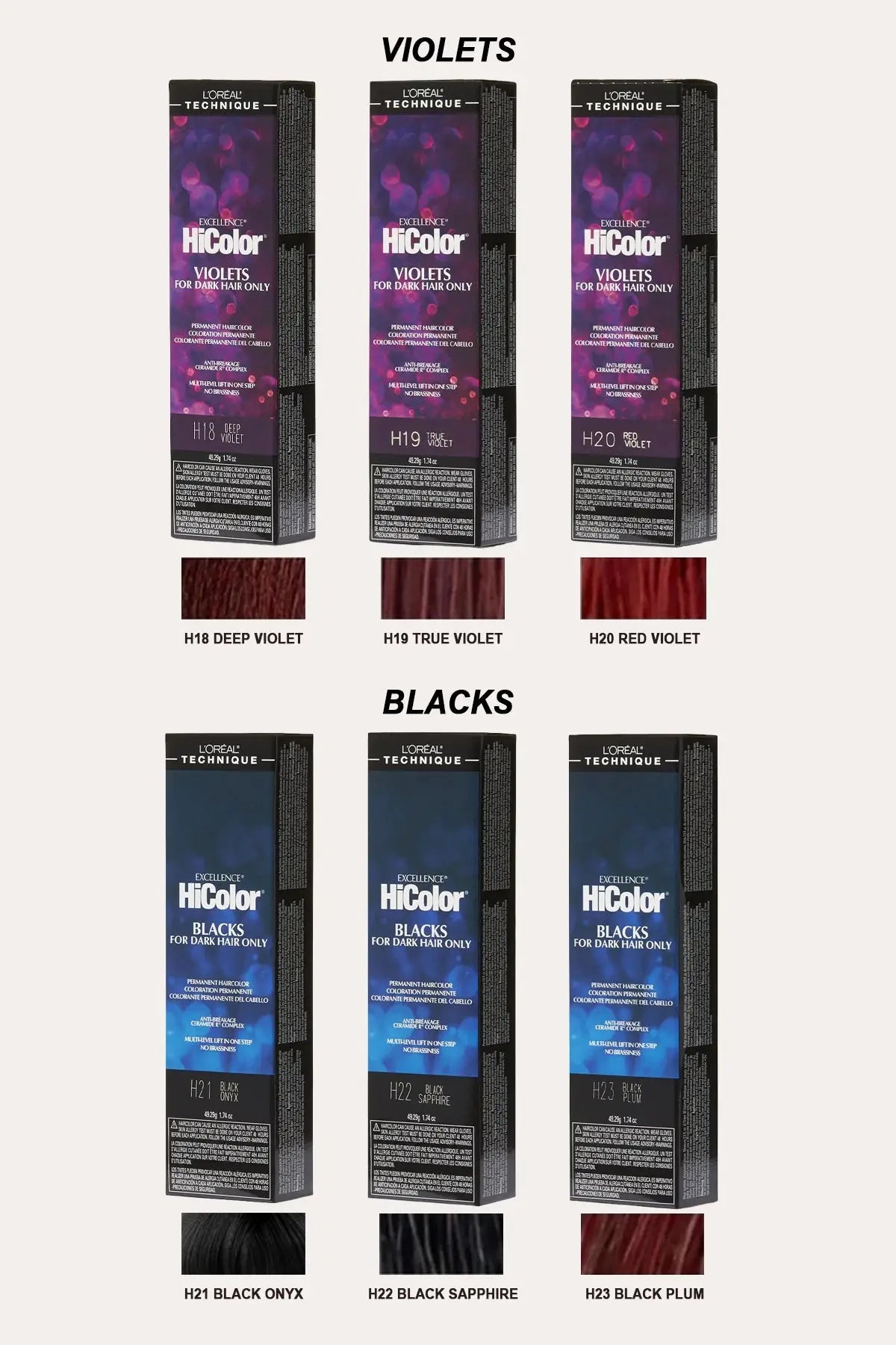LOREAL EXCELLENCE HICOLOR FOR DARK HAIR ONLY
