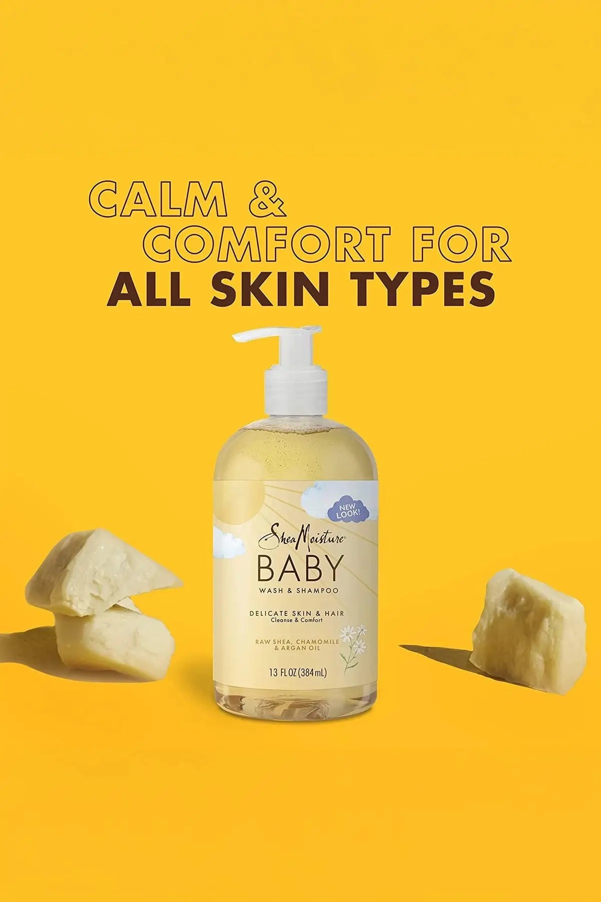 SHEA MOISTURE RAW SHEA CHAMOMILE & ARGAN OIL BABY WASH & SHAMPOO 13oz SHEA MOISTURE
