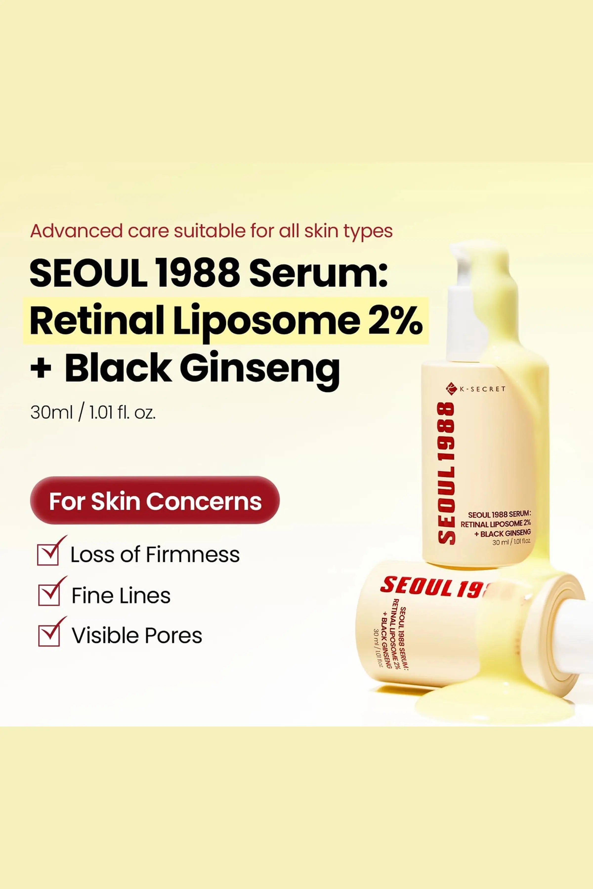 K-SECRET SEOUL 1988 SERUM RETINAL LIPOSOME 2% + BLACK GINSENG