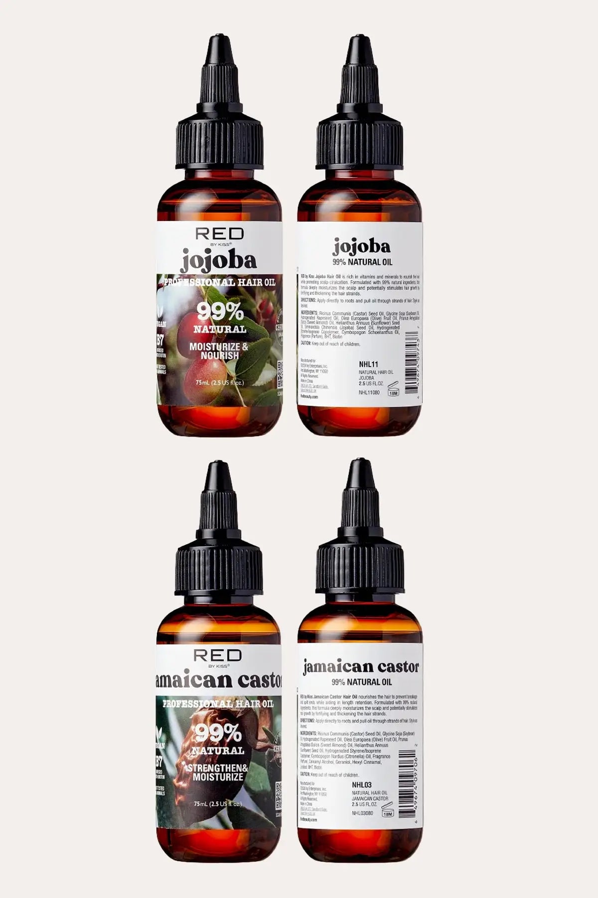 RED BY KISS PROFESSIONAL HAIR OIL (8 TYPES)