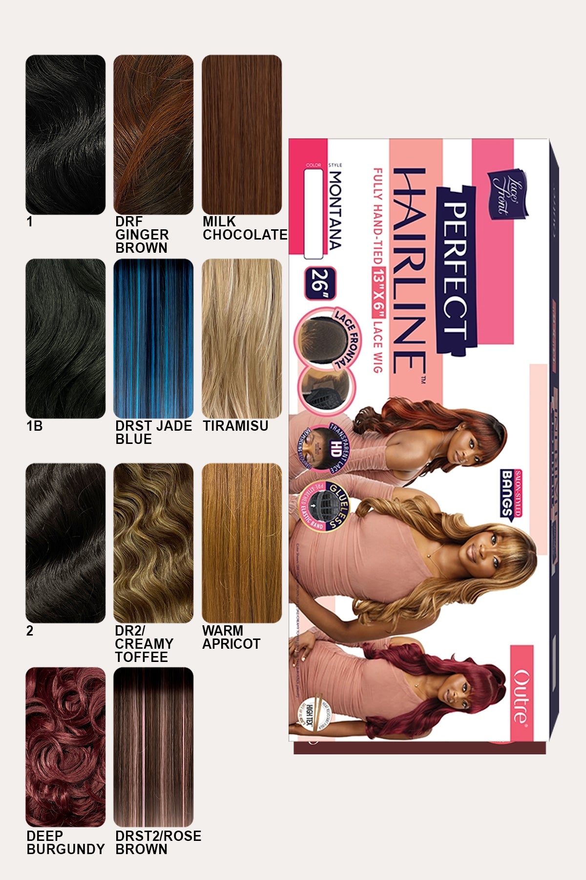 OUTRE PERFECT HAIRLINE 13X4 HAND-TIED LACE FRONT WIG - MONTANA - BSW BEAUTY CANADA