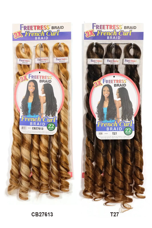 SHAKE N GO FREETRESS 3X FRENCH CURL BRAID 22" SHAKE N GO