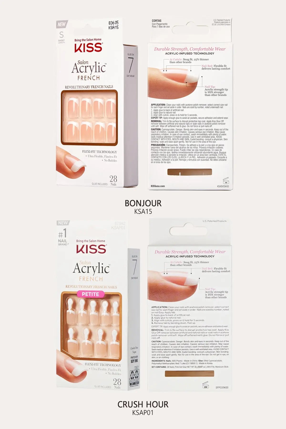 KISS SALON ACRYLIC FRENCH KIT RED BEAUTY