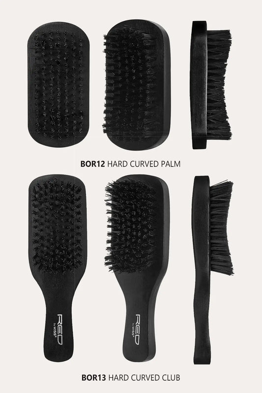 RED PROFESSIONAL 100% BOAR BRUSH SOFT BRISTLES (12 TYPES) RED BEAUTY