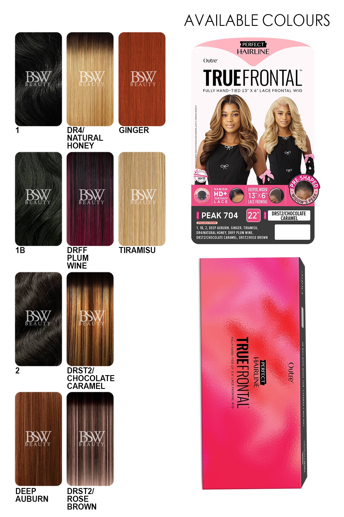 OUTRE PERFECT HAIRLINE TRUEFRONTAL 13X6 - PEAK 704 - BSW BEAUTY CANADA